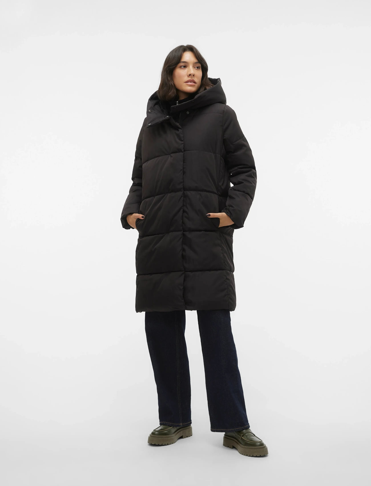 Vero Moda Vmstella Coat Noos, S, Black, Frakker > Vatterede Frakker, Dame