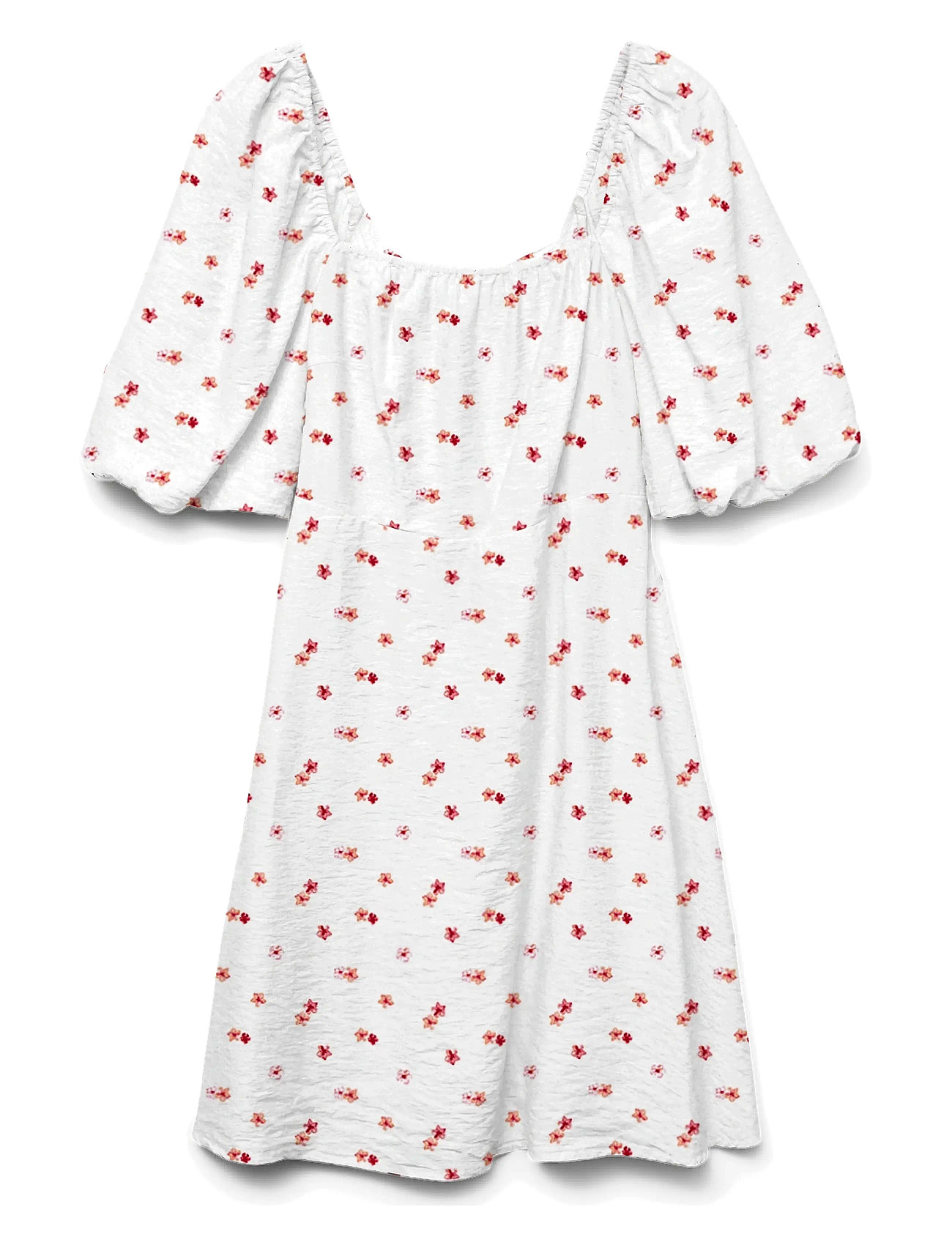 VERO MODA Vmodette 2/4 Kurz Bow Kleid Wvn Weiß - L - Damen