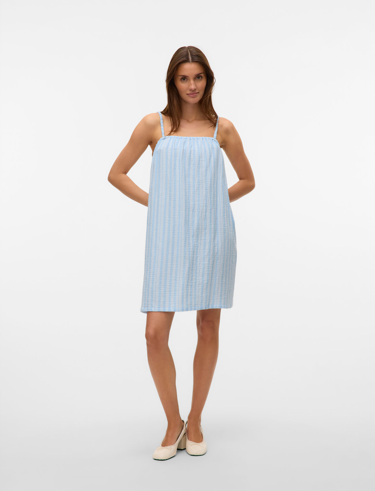 Vero Moda Vmnanna Short Singlet Dress Wvn Ga, S, Blue, Kjoler > Kort Kjole, Dame