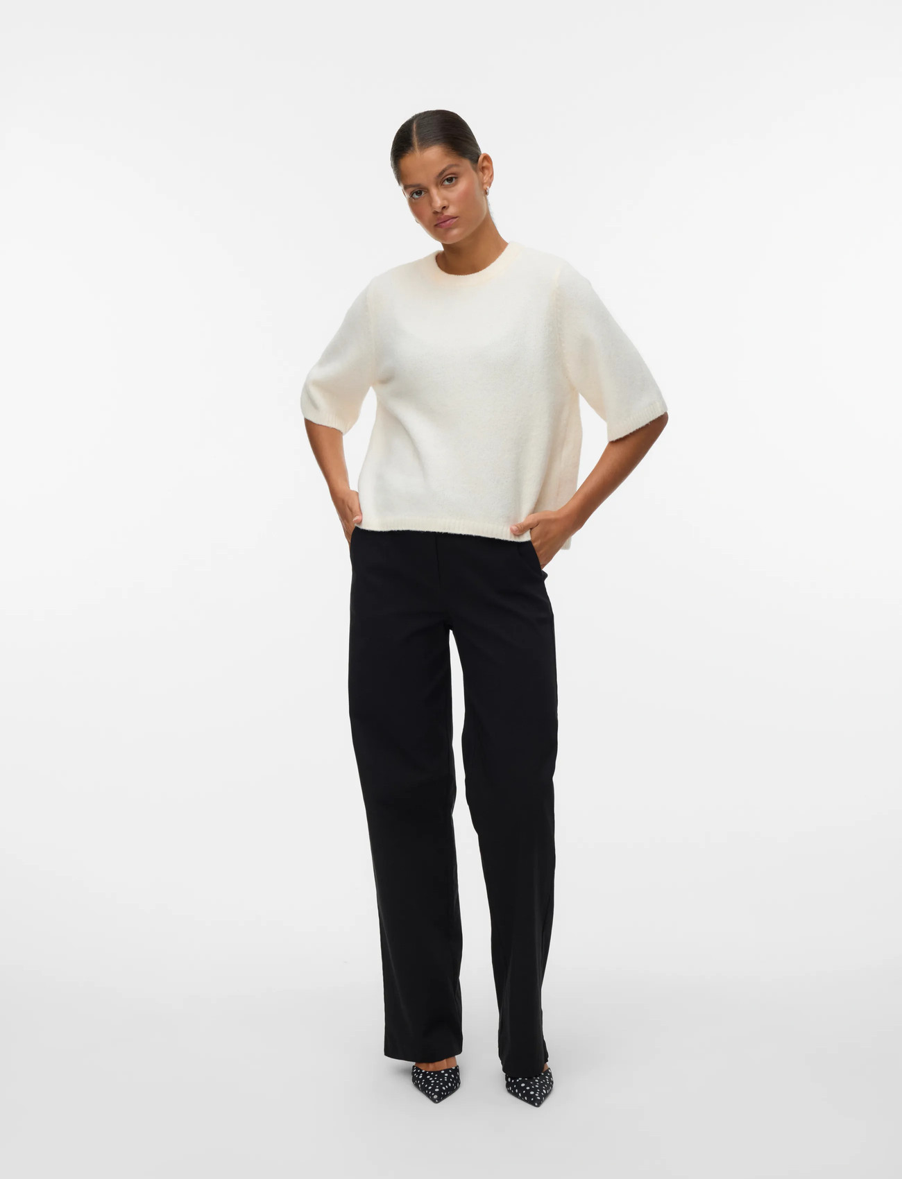 Vero Moda Vmboom 2/4 O-Nk Oversize Pullove Ga Noos, L, Grey, Strik > Trøjer, Dame