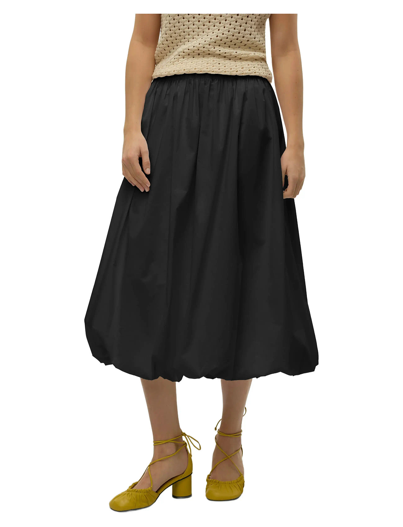 Vmfriba Mw 7/8 Balloon Skirt Wvn Ga Skirts Knee-length & Midi Skirts Black Vero Moda