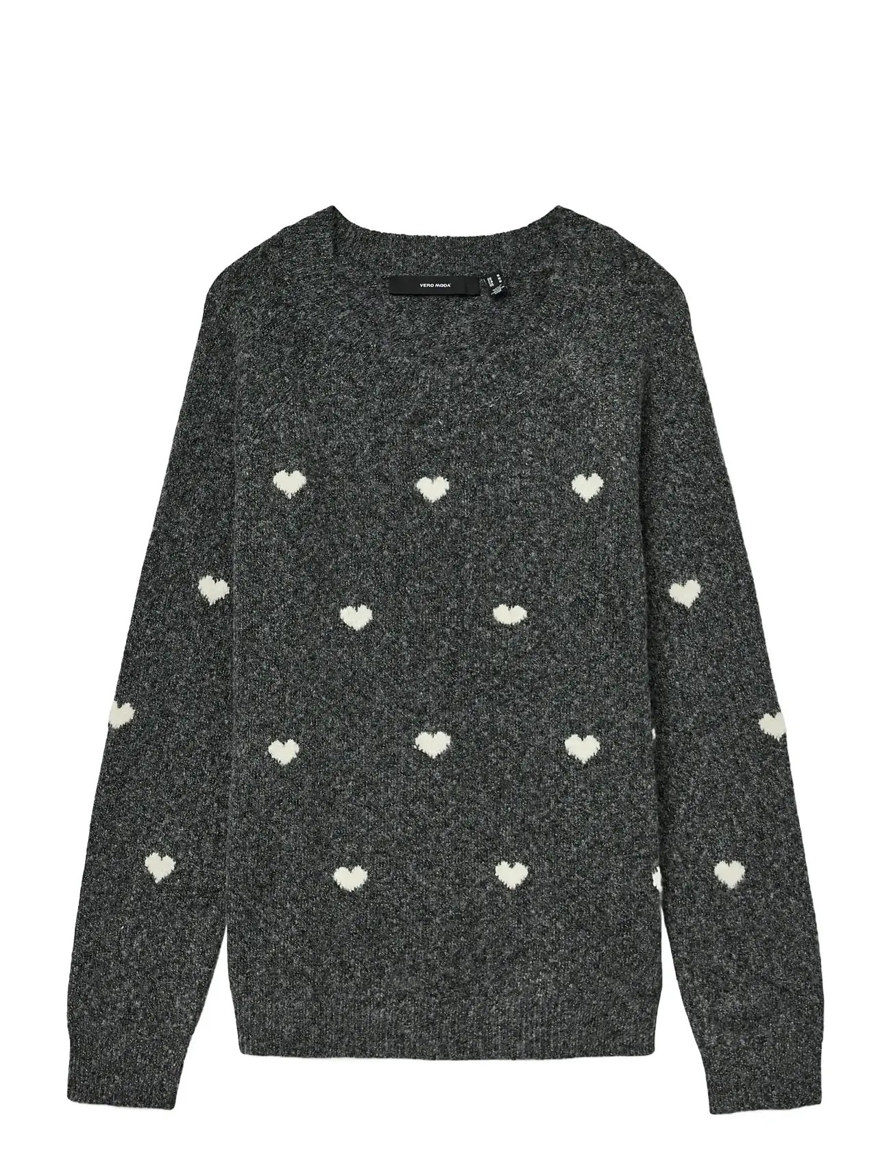 VERO MODA Vmdoffy Intarsia Ls O-Nck Pullov Ga Noos Grau - XS - Damen