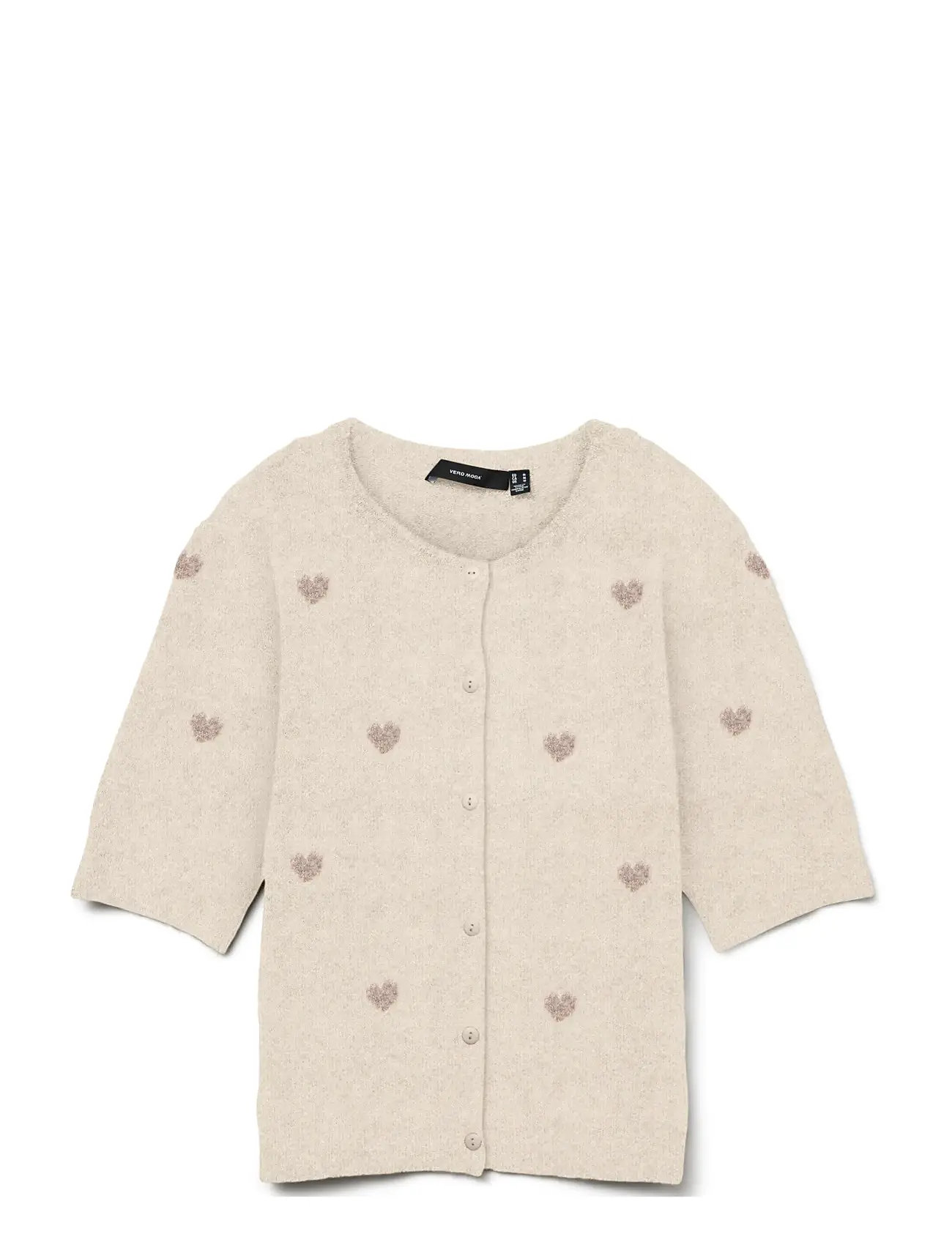 VERO MODA Vmdoffy Intarsia 2/4 O-Nck Cardigan Noos Cream - L - Damen