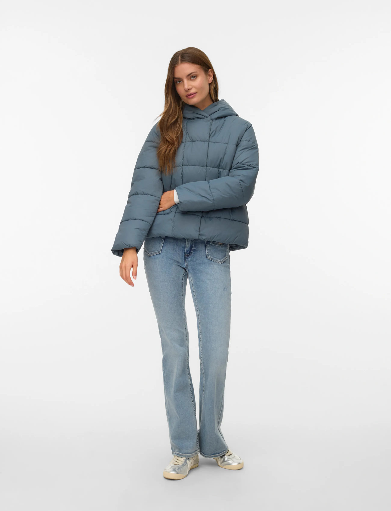 Vero Moda Vmbelinda Short Jacket Ga Noos, S, Grey, Jakker > Vatteret Jakke, Dame