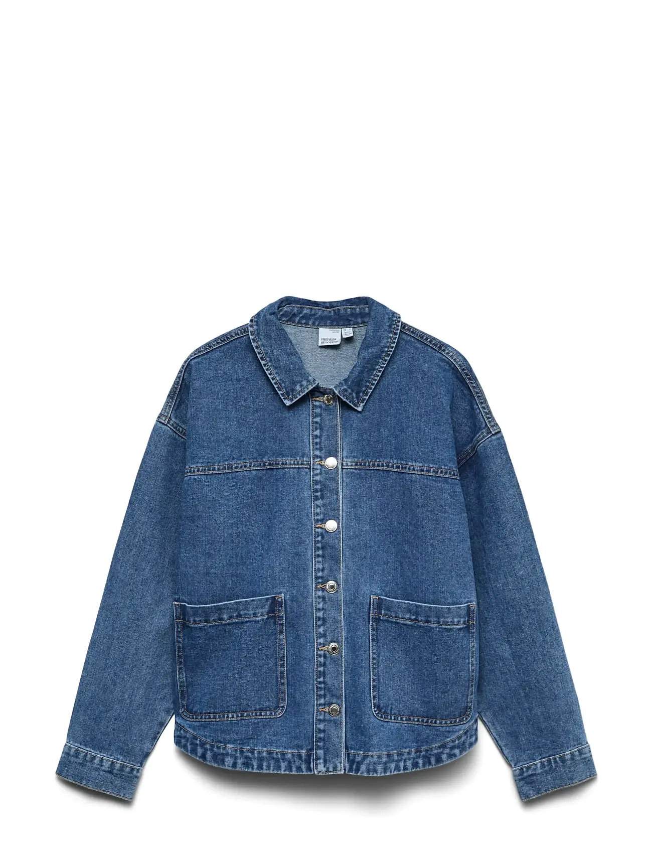 VERO MODA Vmjamie Ls Denim Shacket Mix Ga Noos Blau - L - Damen