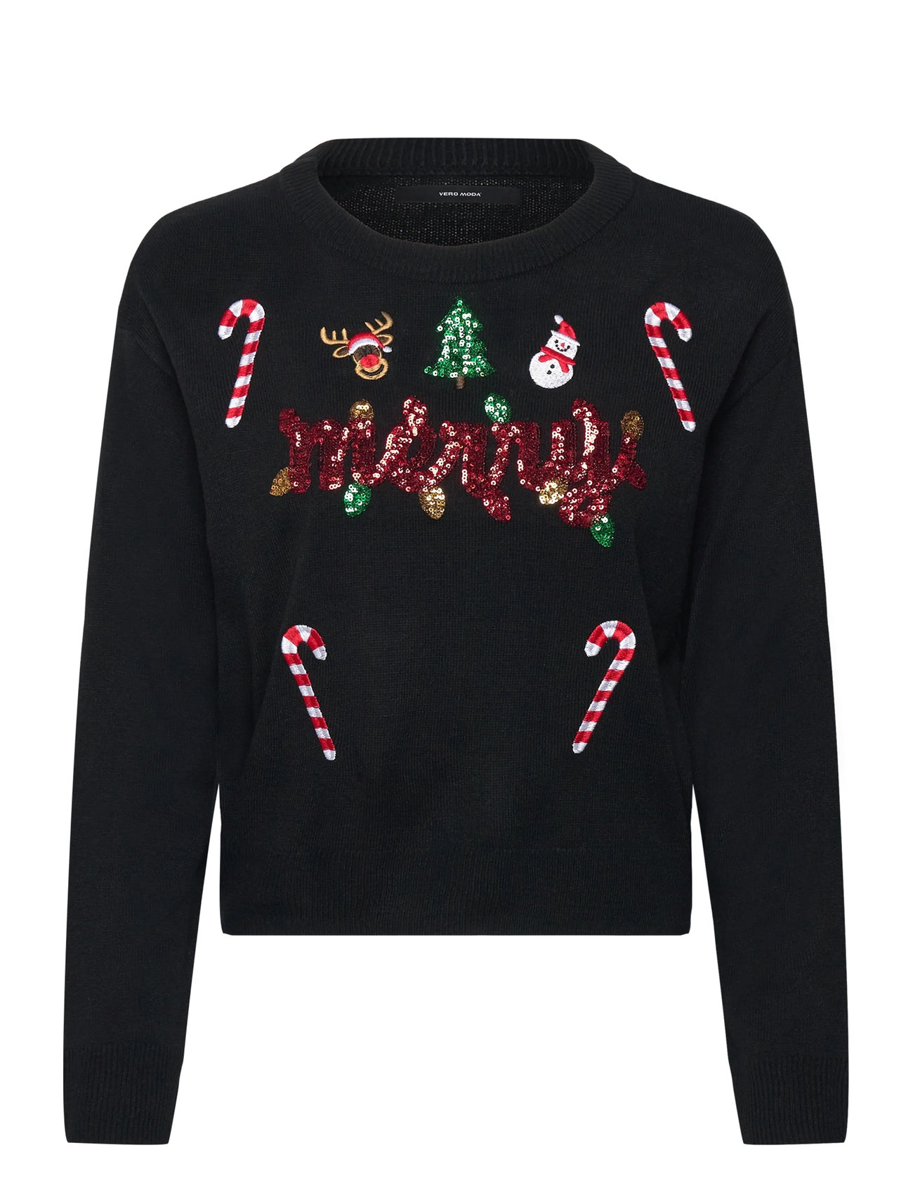 VERO MODA Vmglitter Ls O-Neck Xmas Box Schwarz - M - Damen
