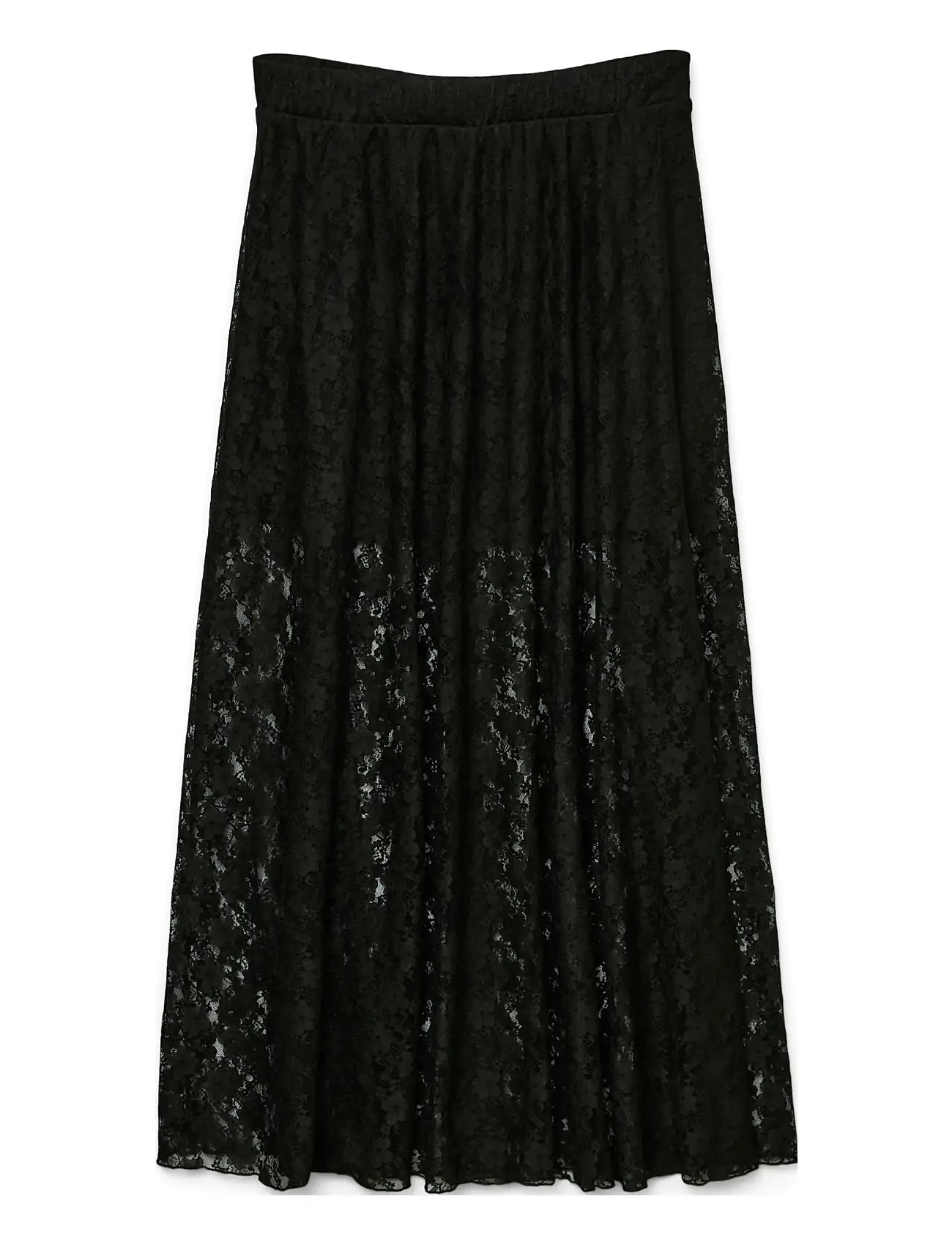 Vero Moda Vmnelda Hw Long Lace Skirt Jrs Exp Svart