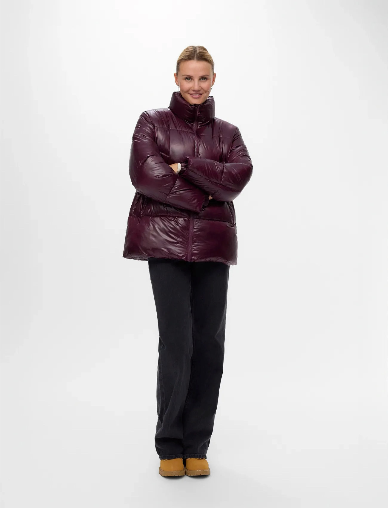 Vero Moda Vmsabrina Short Jacket Ga, S, Burgundy, Jakker > Vatteret Jakke, Dame