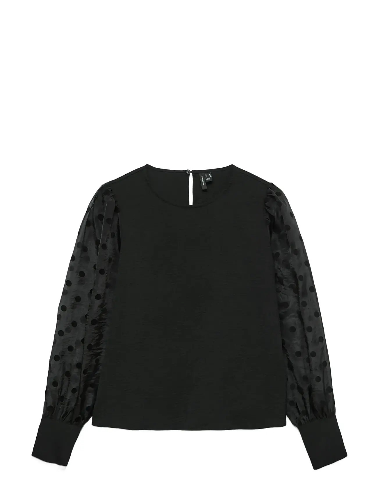 VERO MODA Vmalva Detail Ls Oberteil Wvn Schwarz - M - Damen