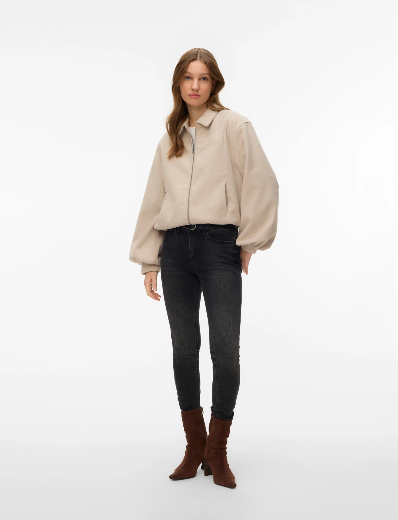 Vero Moda Vmmaddie Short Jacket Boo, S, Cream, Jakker > Let Sommerjakke, Dame