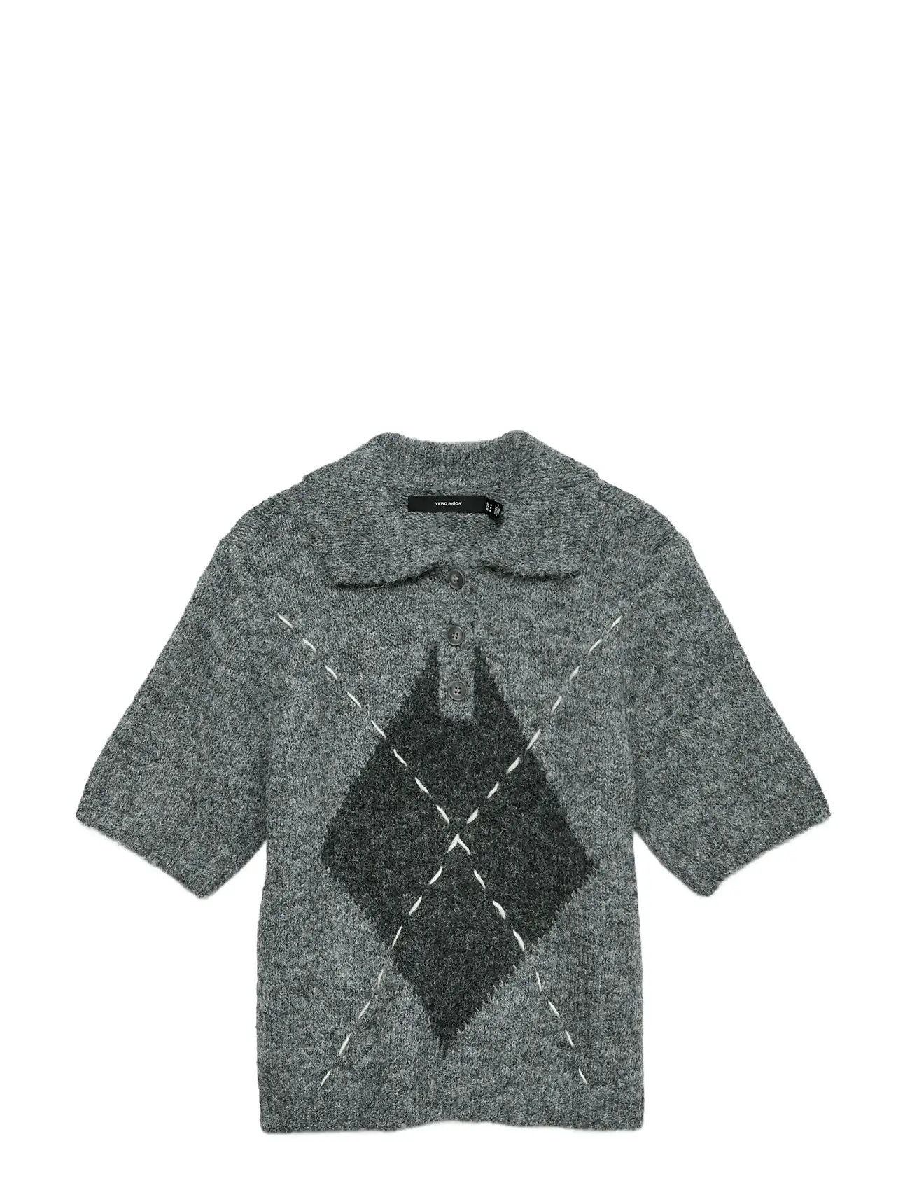 VERO MODA Vmbliss 2/4 Poloneck Pullover Ga Grau - L - Damen