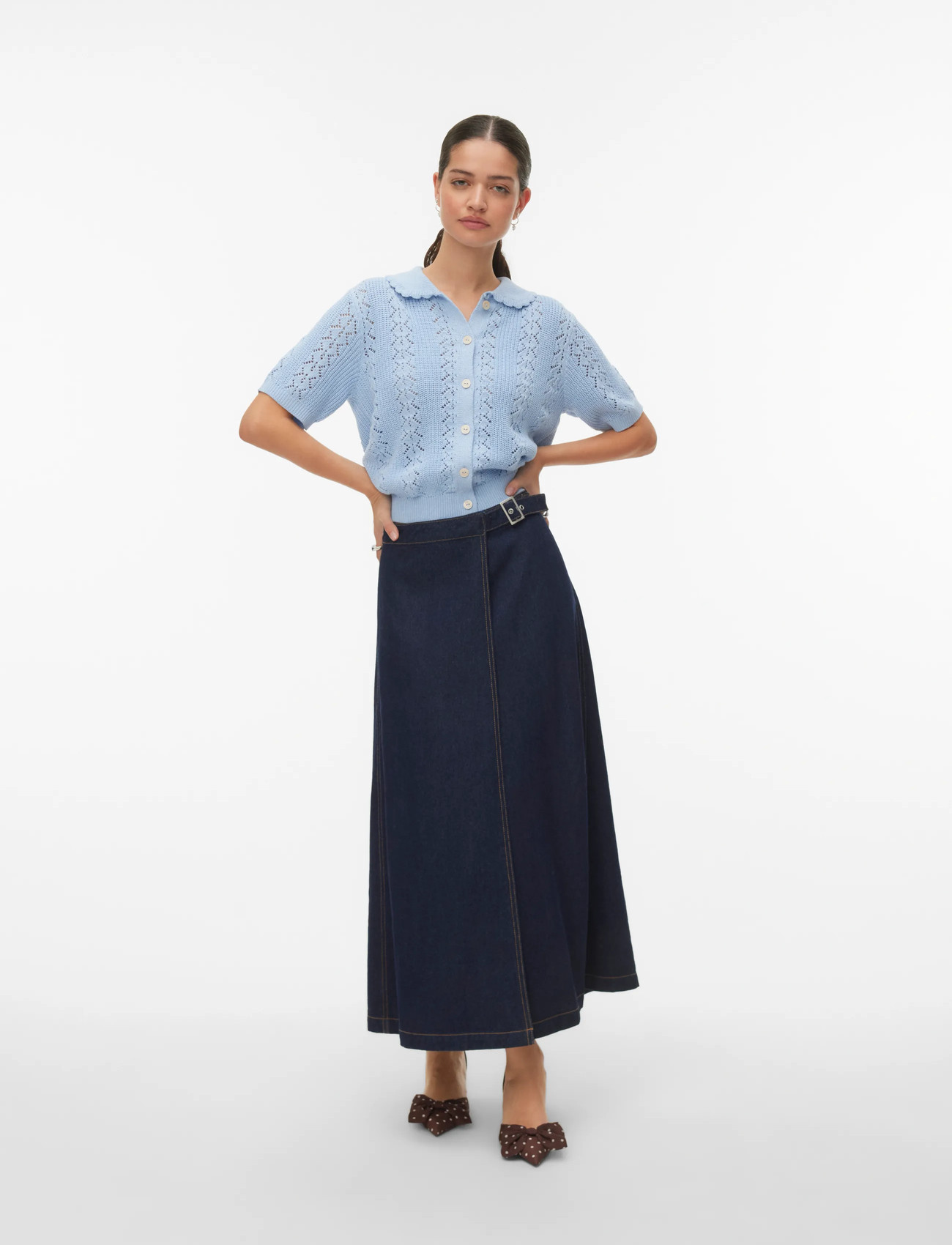VERO MODA Vmlya Ls V-hals Cardigan Btq, berk, L