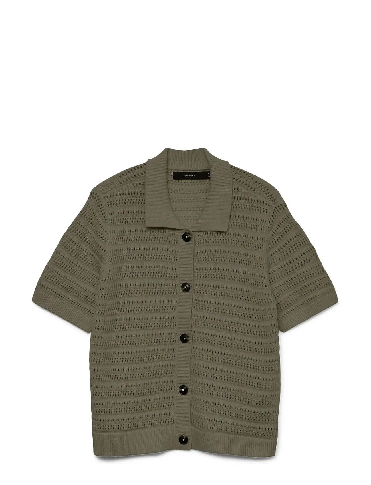 VERO MODA Vmhayley 2/4 Poloneck Cardigan Boo Khaki - L - Damen