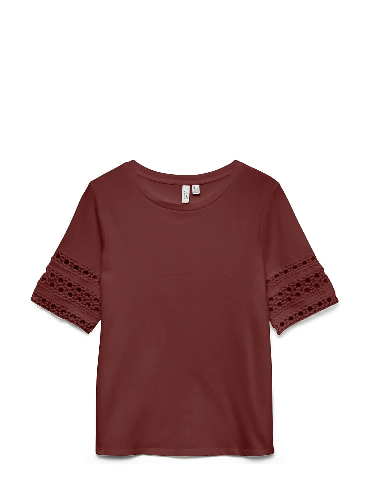VERO MODA Vmivacy 2/4 O-Neck Oberteil Jrs Btq Burgundy - L - Damen