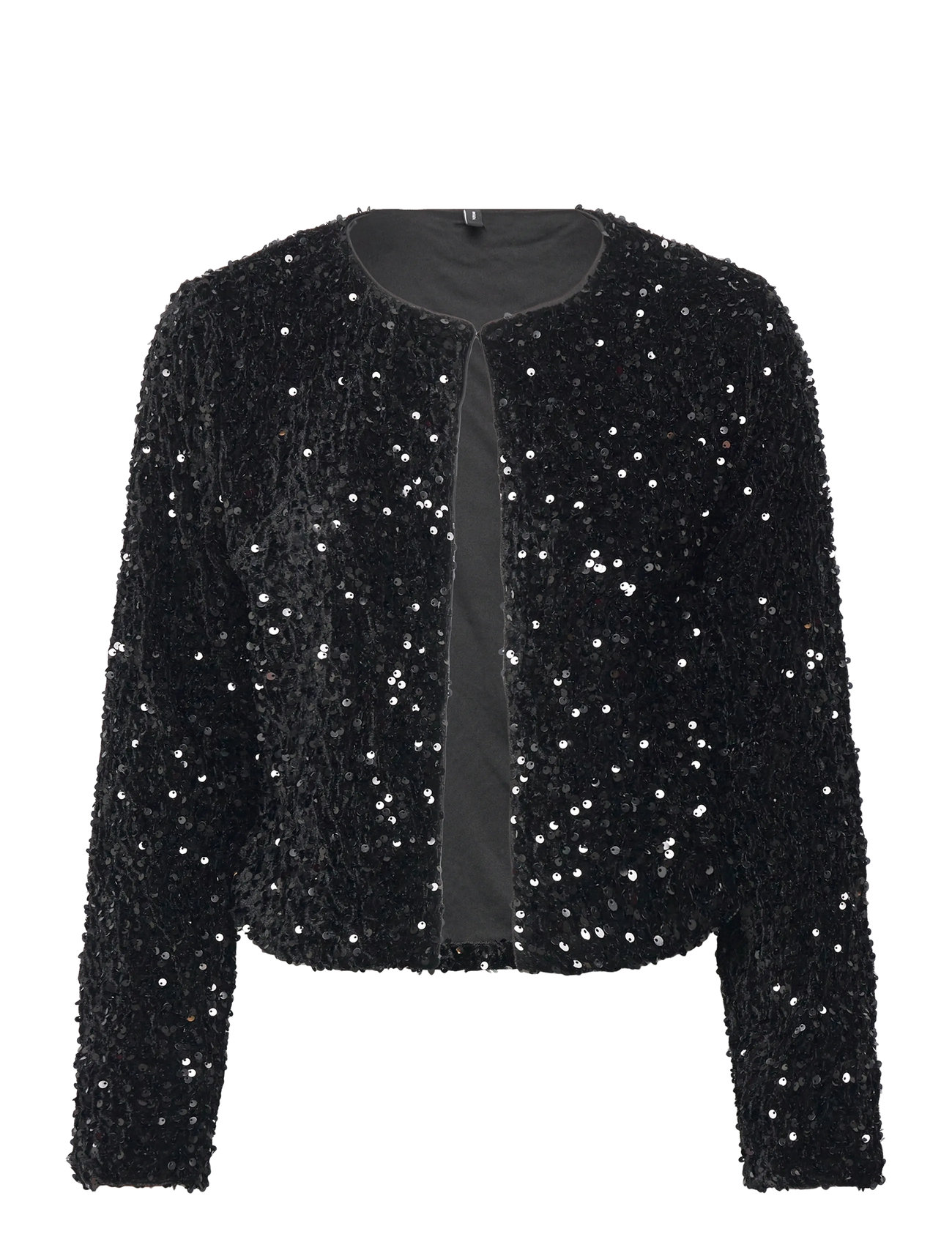 VERO MODA Vmbella Ls O-Neck Kurz Sq Cardigan Jrs Schwarz - L - Damen