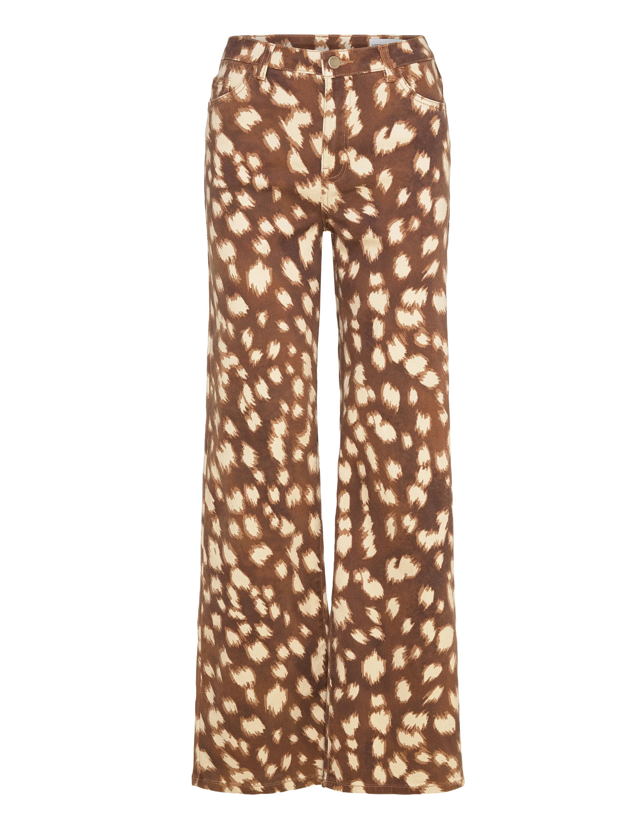 VERO MODA Vmlola Tessa Hr Wide Print Jeans Exp Braun - 31x32 - Damen