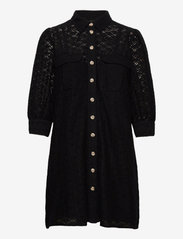 Vero Moda - VMHENNY LACE 3/4 SHORT SHIRT DRESS EXP - sukienki na codzień - black - 0