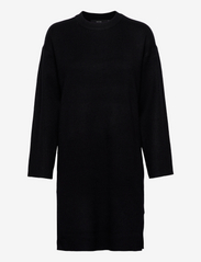 VMGOLD NEEDLE WIDE LS O-NECK DRESS - BLACK