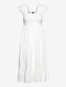 VMTONI SL CALF DRESS WVN - cocktail dresses - snow white