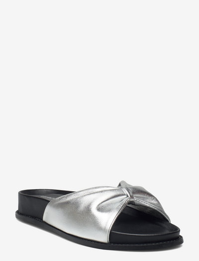 VMMIEL LEATHER SANDAL - platta sandaler - silver colour