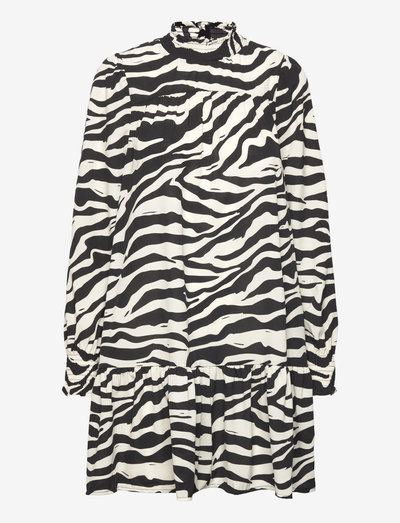 Brown high neck dress