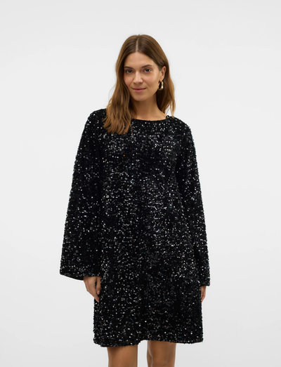 Vero Moda VMMERVE LS SHORT JRS BOO - Robe de jour - birch/beige