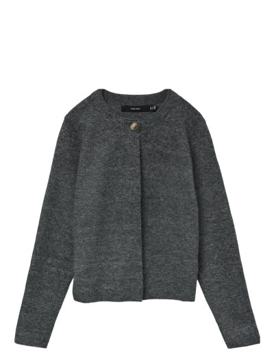 Vmmarina Ls O Neck Cardigan Dark Grey Melange
