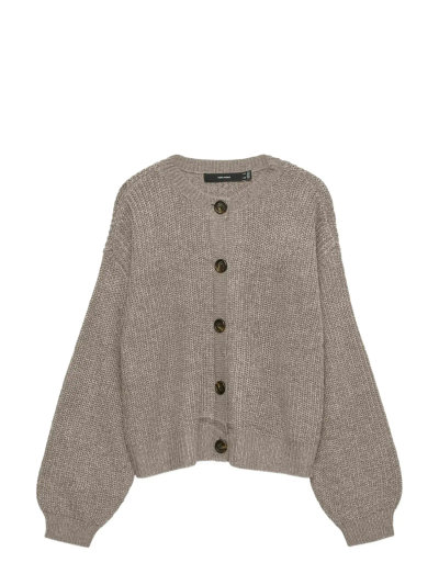 Vmlori Ls O Neck Cardigan Light Grey Melange