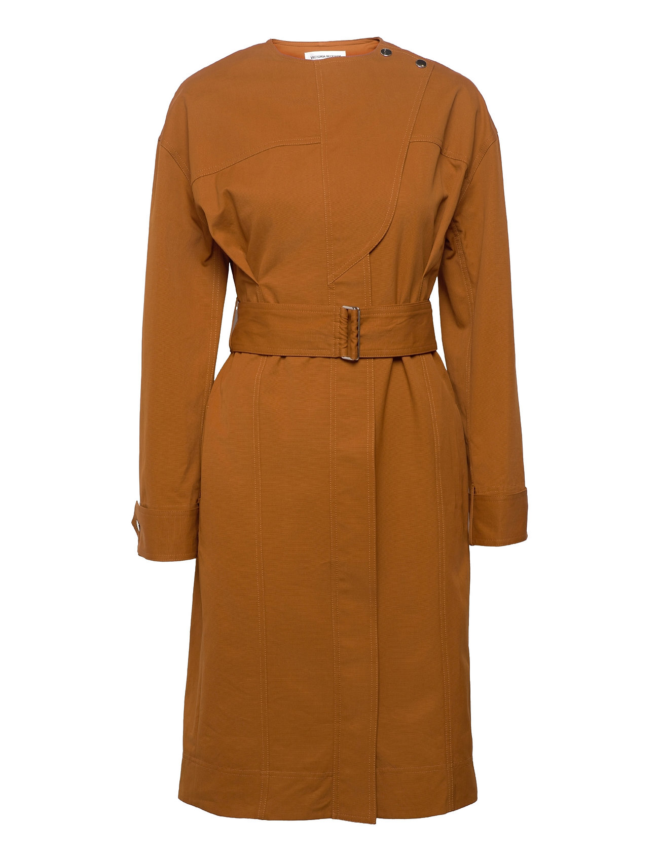 Victoria Beckham Utility Belted Dress (Tobacco), 1727.64 kr udvalg af designer mærker | Booztlet.com