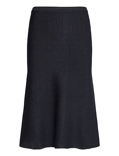 Tiroi Black – Layered Viscose Blend Skirt