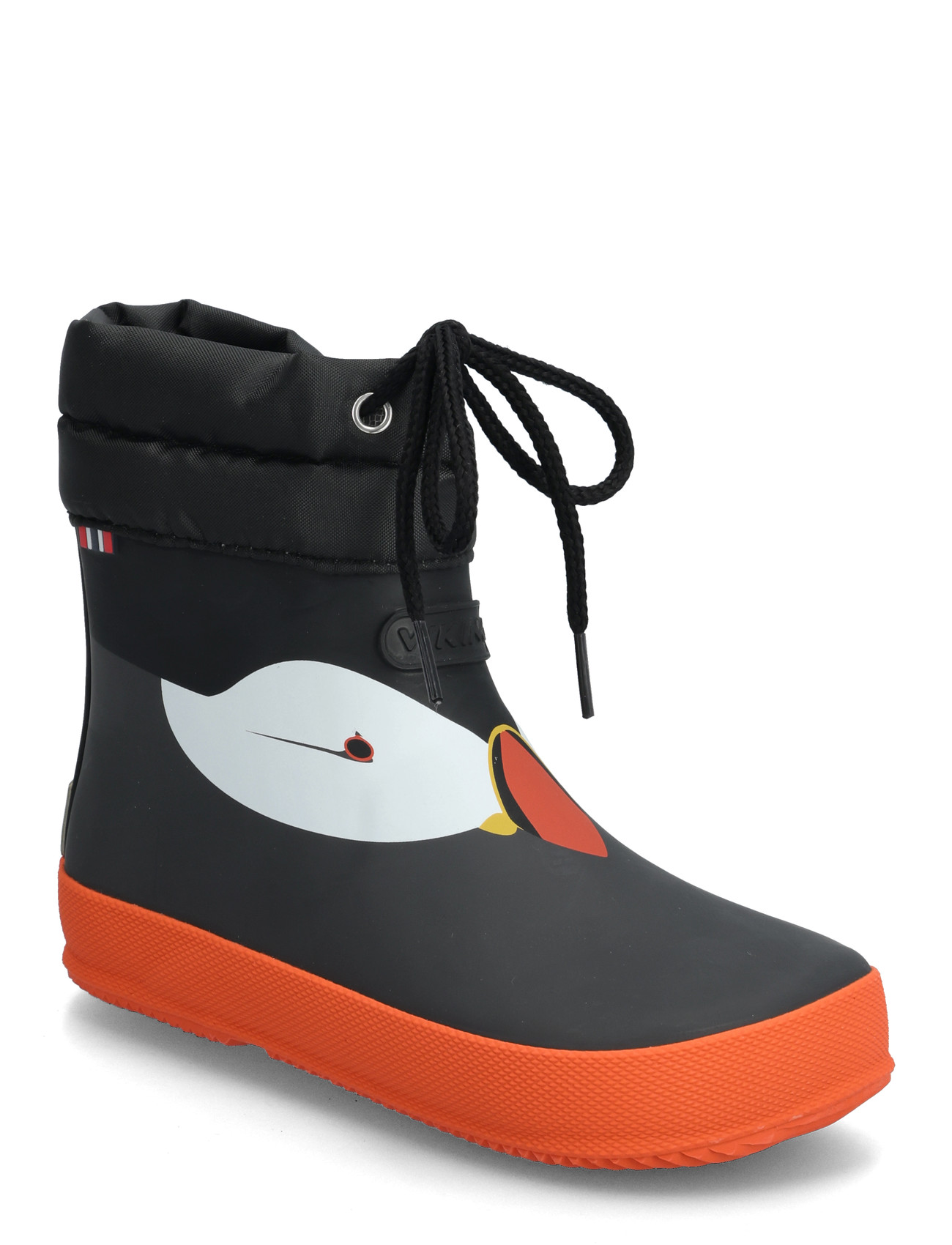 Viking Alv Barefoot Paw Print, 21, Black, Lave Gummistøvler > Forede Gummistøvler, Børn
