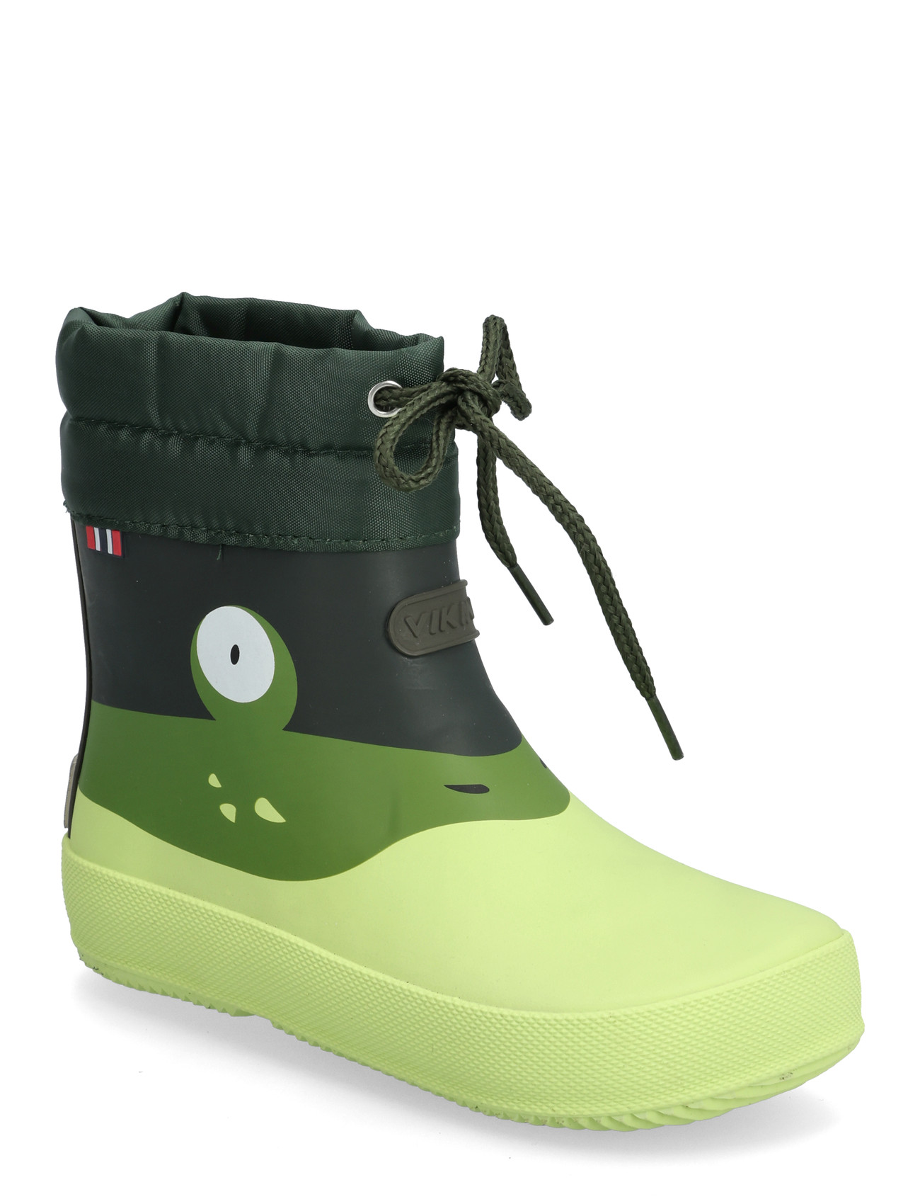 Viking Alv Barefoot Paw Print, 25, Green, Lave Gummistøvler > Forede Gummistøvler, Børn
