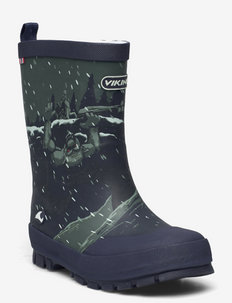 Jolly Thermo Print - lined rubberboots - navy/dark grey