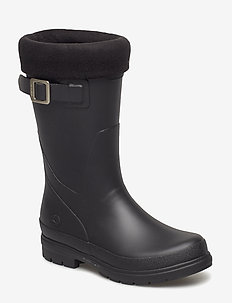 Vendela Jr. w/Fleece sock - gummistøvler med for - black