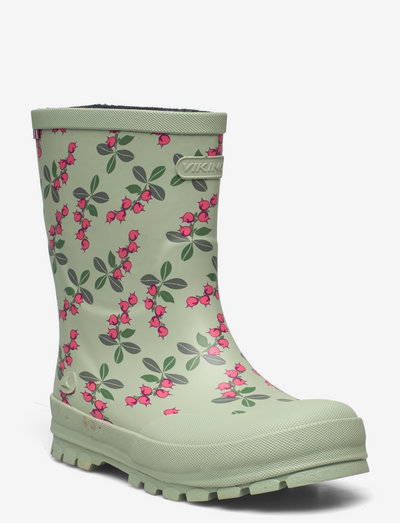 Jolly Print - unlined rubberboots - mint/pink
