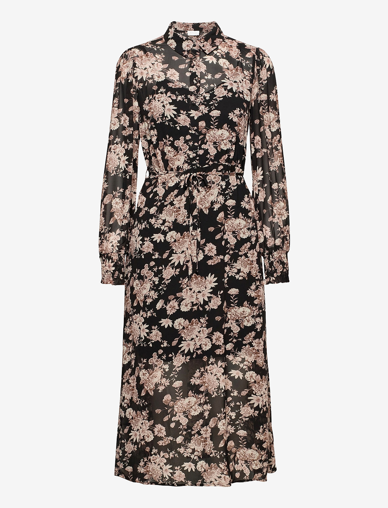 Vila Vivindi Funkel L S Shirt Dress Ofw Midi Kleider Boozt Com 
