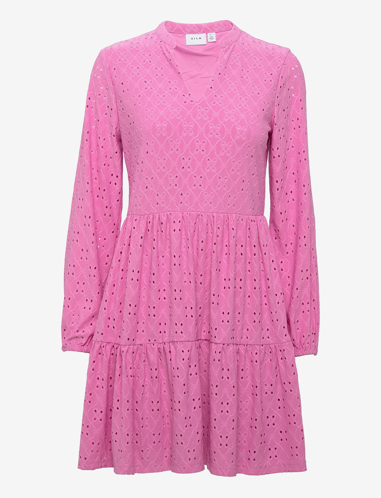 Vila - VIKAWA L/S DRESS/SU - FAV - sukienki letnie - fuchsia pink - 0