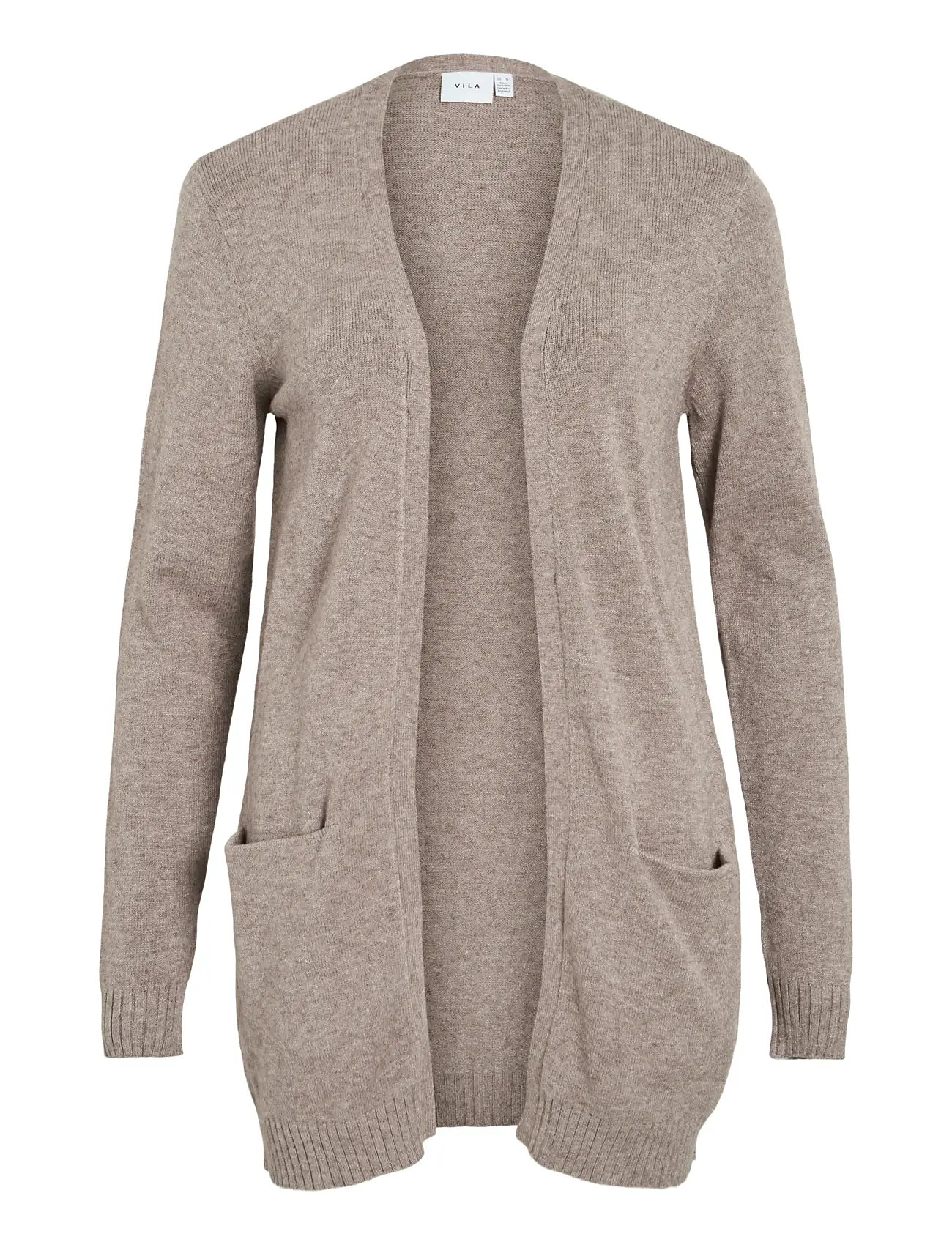 VILA Viril Open L/S Knit Cardigan - Noos Beige - XS - Damen