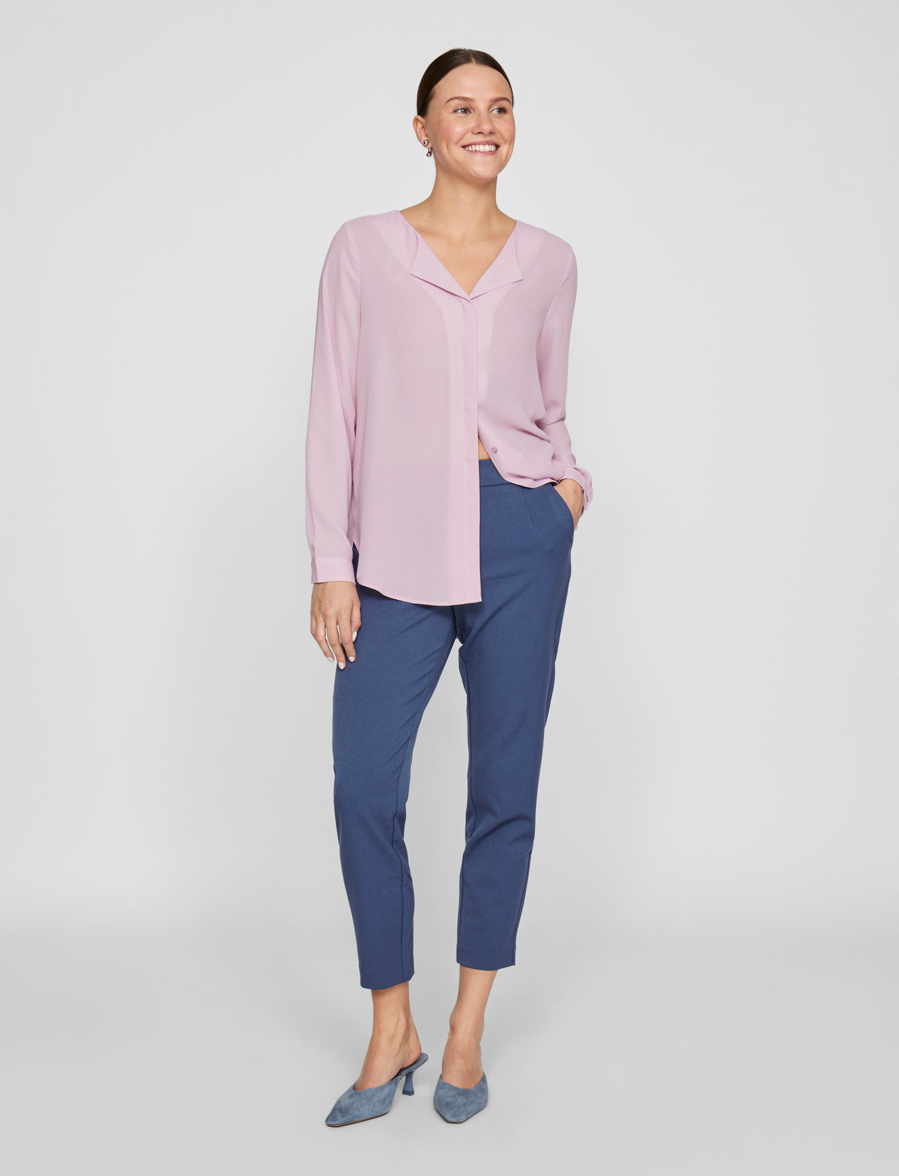 Vila Vilucy L/S Shirt - Noos, XS, Pink, Bluser > Langærmede, Dame