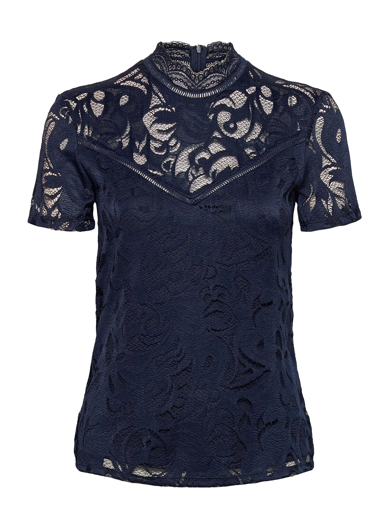 Vistasia Lace S/S Top - T-shirts & Tops Short-sleeved Sininen Vila
