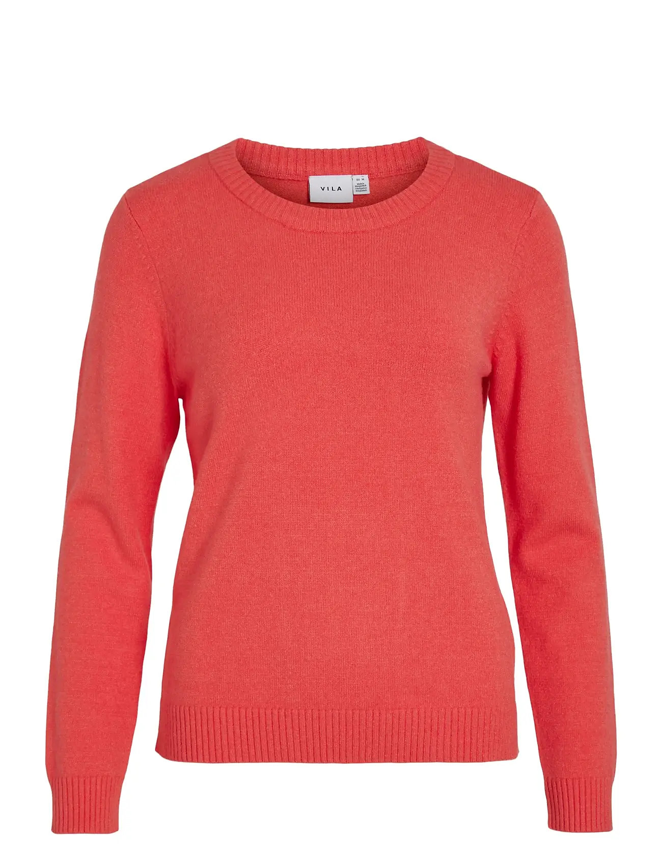 Vila Viril O-Neck L/S Knit Top - Noos Orange