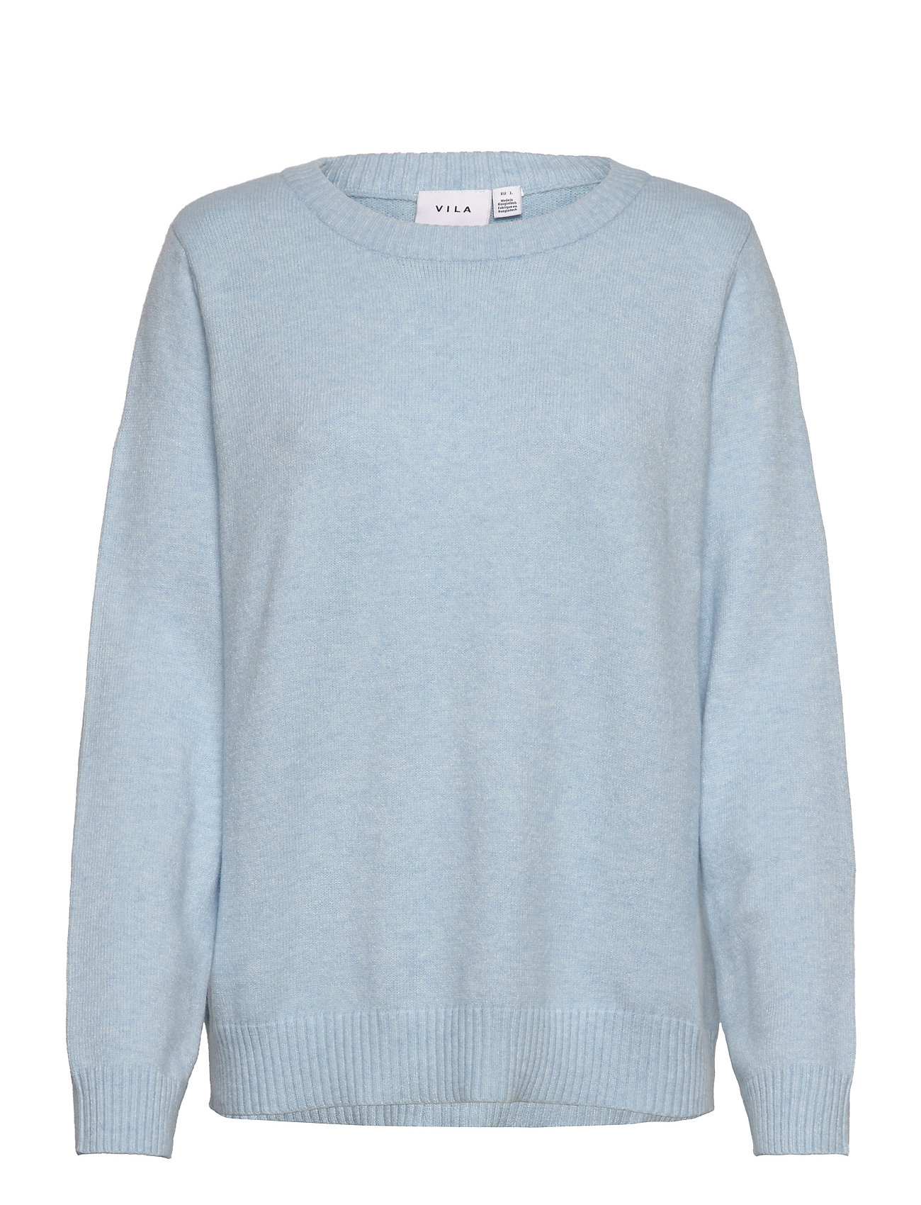 Vila Viril O-Neck L/S Knit Top - Noos Blå