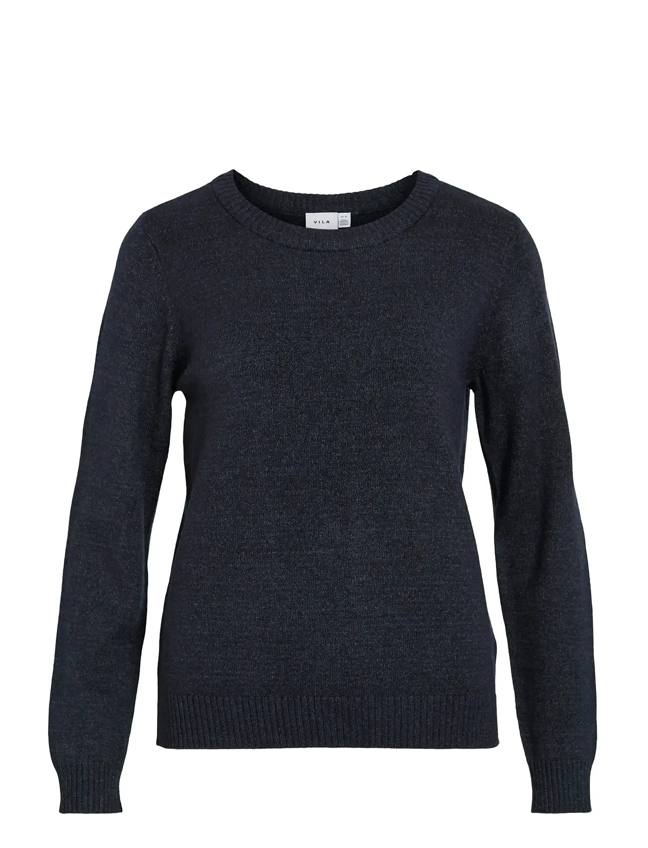 Viril O-Neck L/S Knit Top - Noos Navy Vila