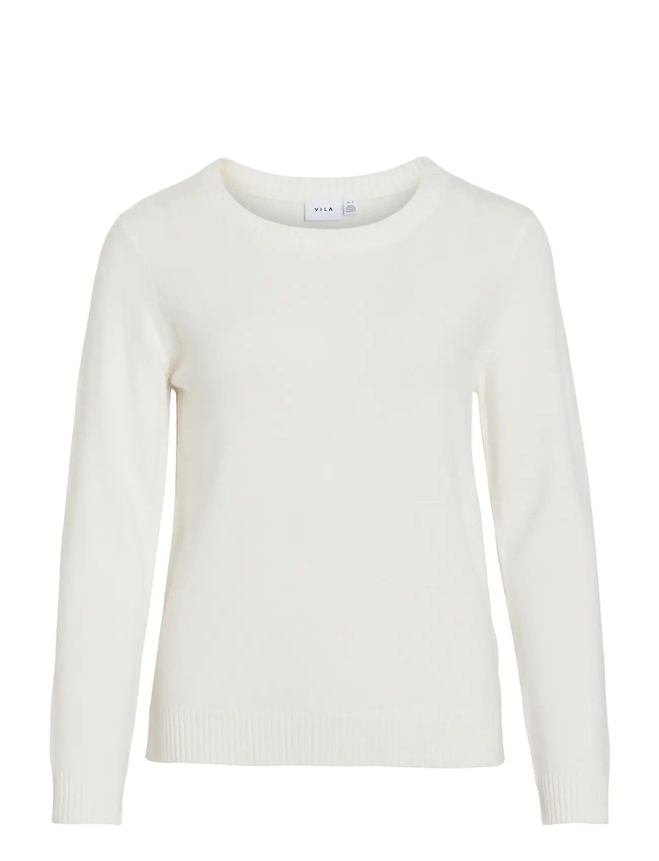 Viril O-Neck L/S Knit Top - Noos White Vila