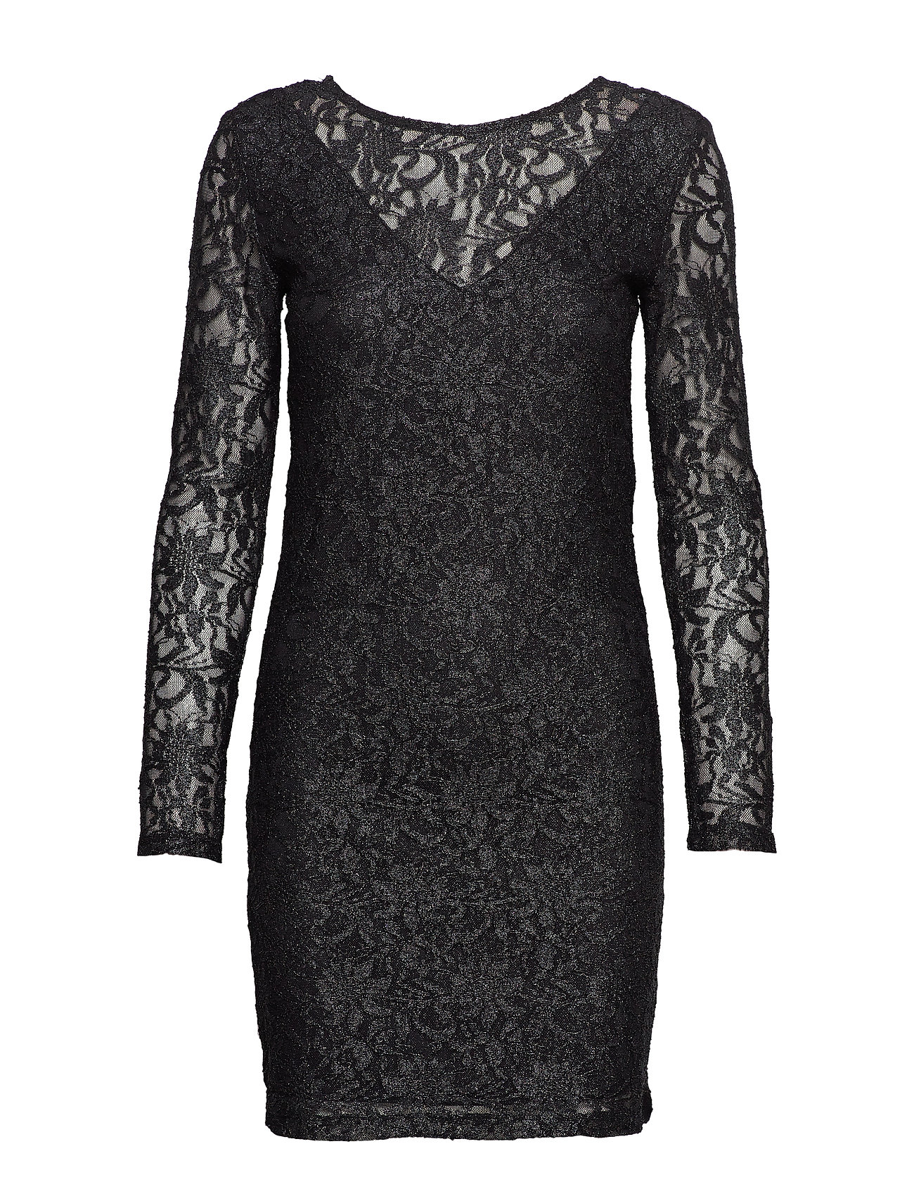 Vila Vivistin L/S Dress/Ki Kort Klänning Svart [Color: BLACK ][Sex: Women ][Sizes: XS ]