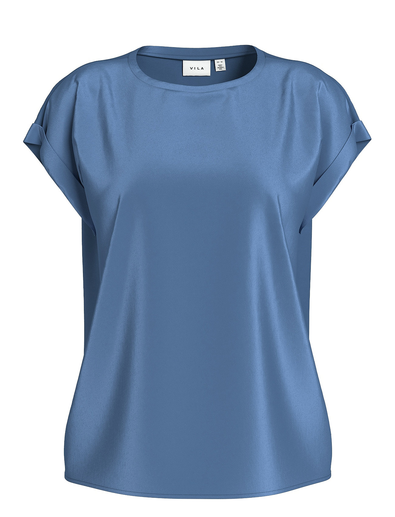 Viellette S/S Satin Top - Noos Blue Vila 100140