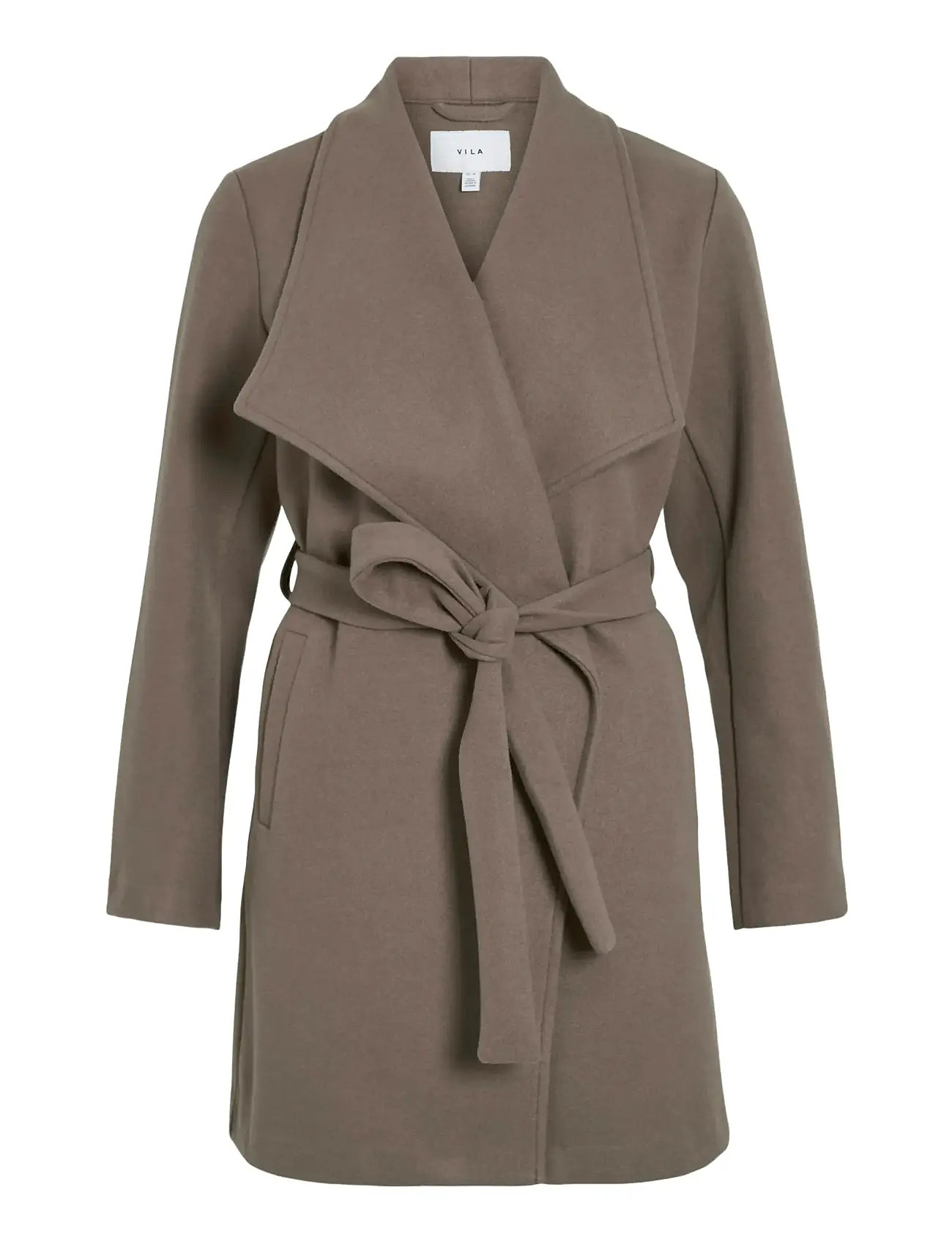 VILA Vicooley Collar Gürtel Mantel - Noos Braun - 38 - Damen
