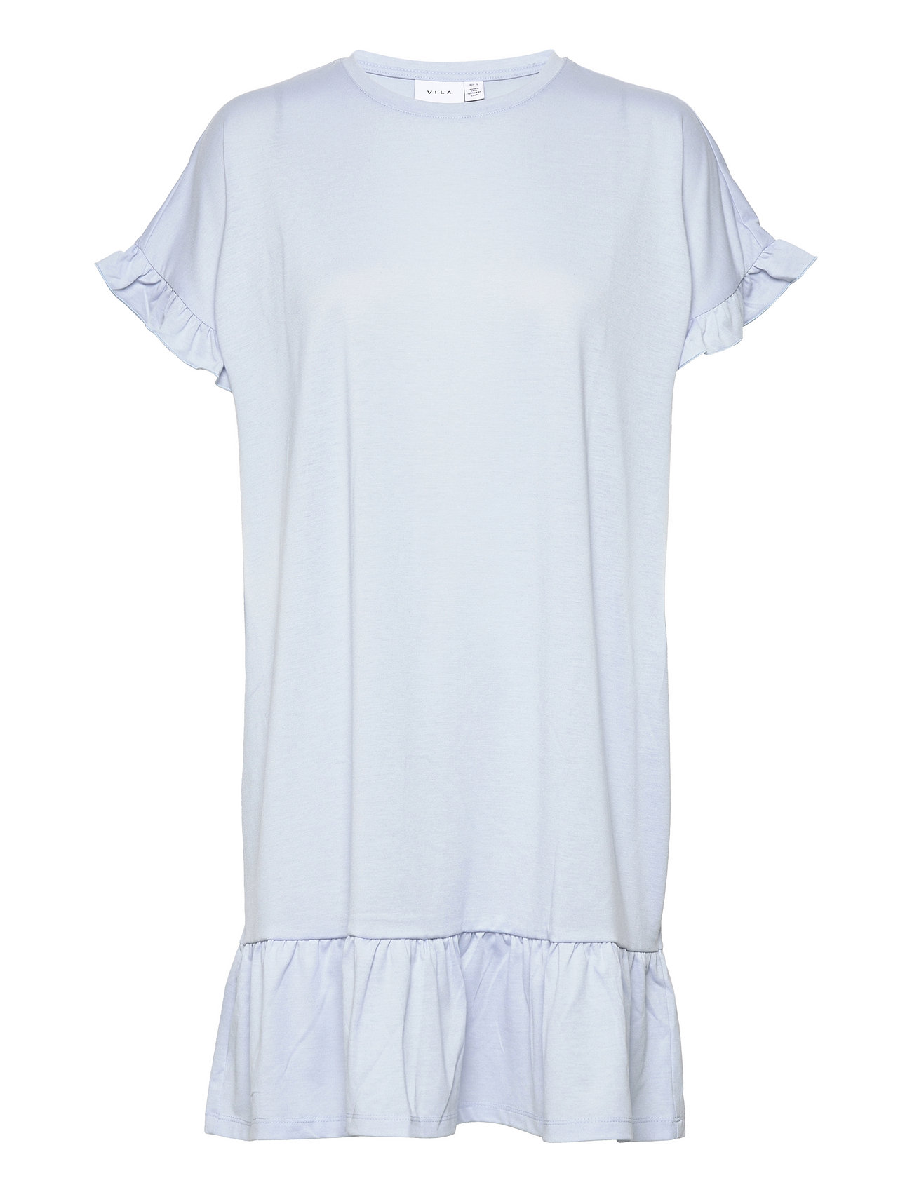 Viedena S/S Ruffle Dress/Su Dresses T-shirt Dresses Blå Vila