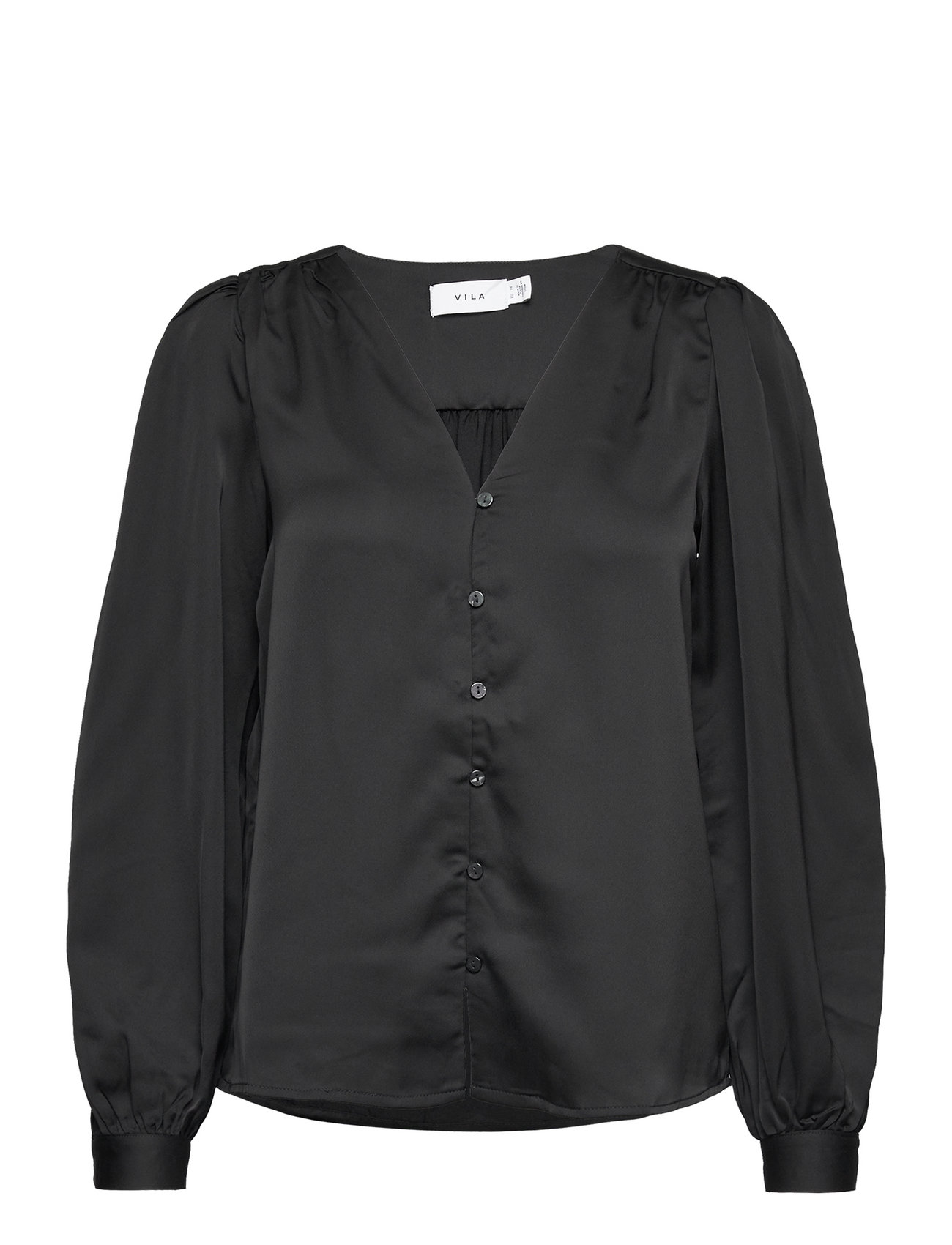 Viellette V-Neck L/S Shirt/Su - Black Vila