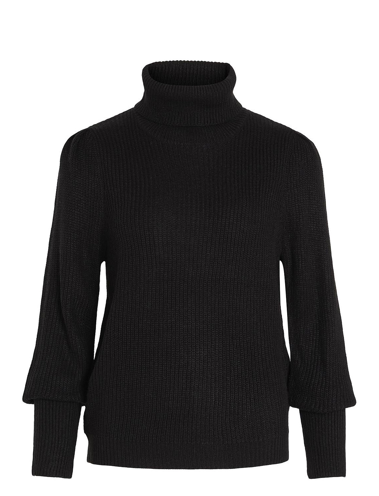 Vila Vilou New Rollneck L/S Knit Top - Noos Svart